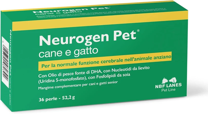 NBF Lanes Neurogen Pet - Supporto Funzione Cerebrale Senior - 36 perle