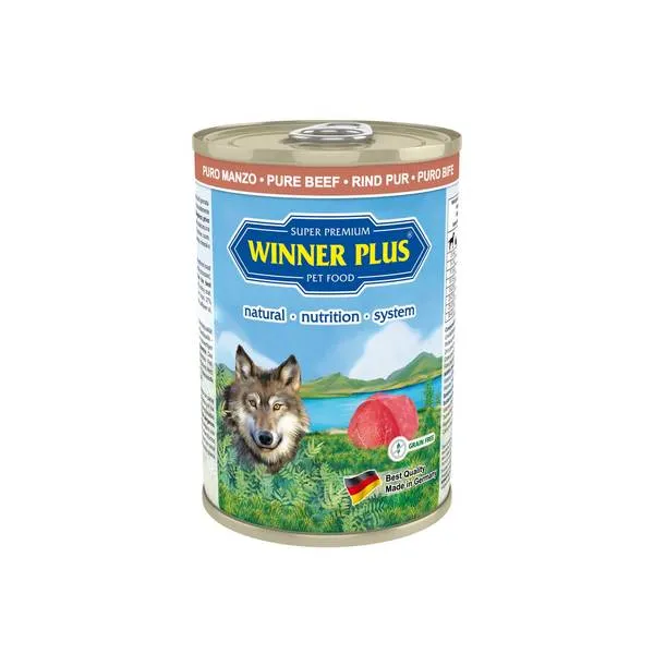Winner Plus Umido Mono Manzo - Cibo Umido Monoproteico al Manzo - 400g
