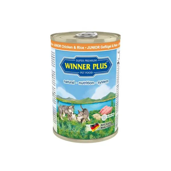 Winner Plus Umido Junior Pollo e Riso - Umido per Cuccioli - 400 g