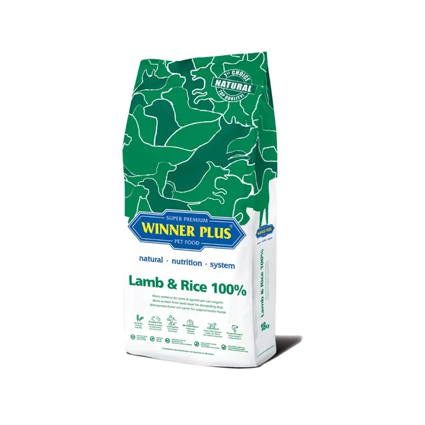 Winner Plus Lamb & Rice 100% - Crocchette Digeribili Agnello e Riso - 3 kg