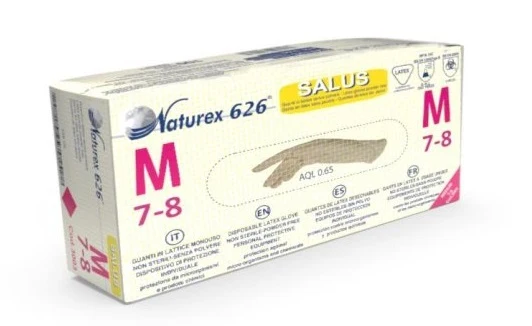 GUANTO IN LATTICE NATUREX SALUS SENZA POLVERE CF. (100 PZ) TG. M