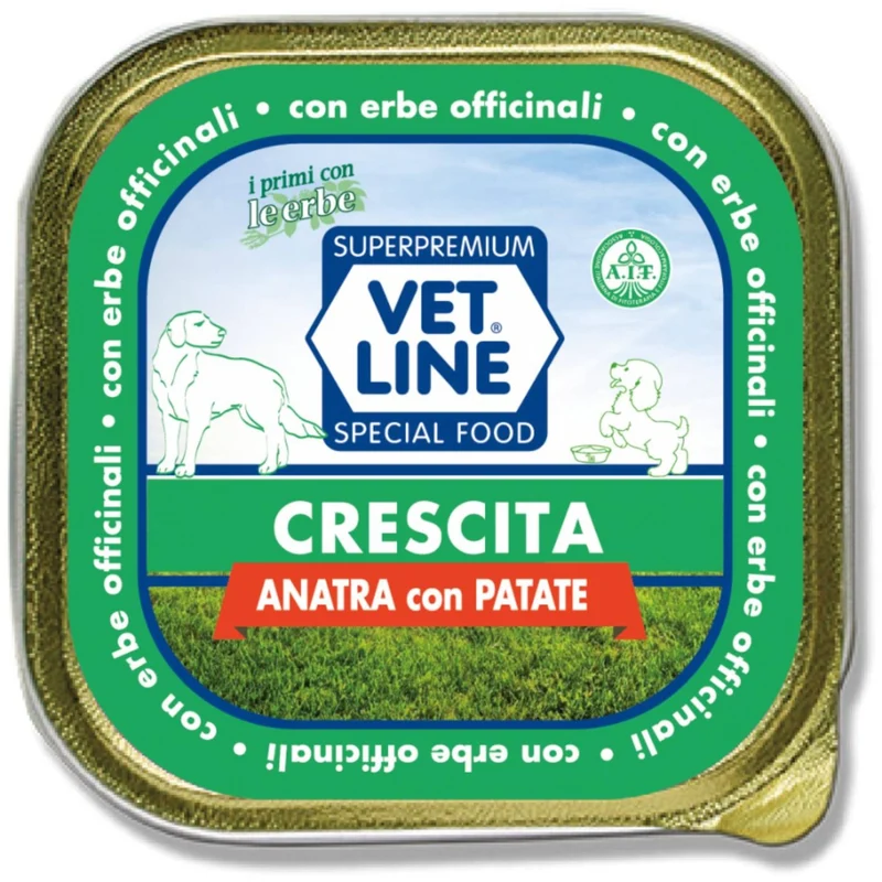 Vet Line Crescita all'Anatra Cibo Umido per Cuccioli - 150g