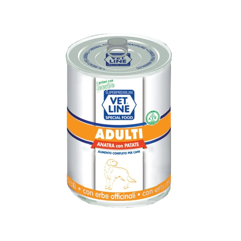 Vet Line Adulti all'Anatra Cibo Umido per Cani - 400g