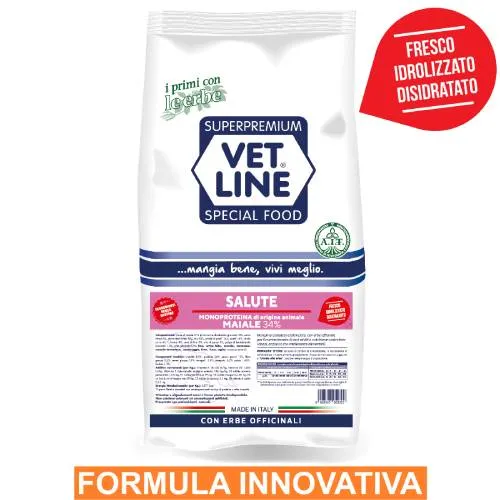 Crocchette Vet Line Salute al Maiale per Cani - 12,5 kg