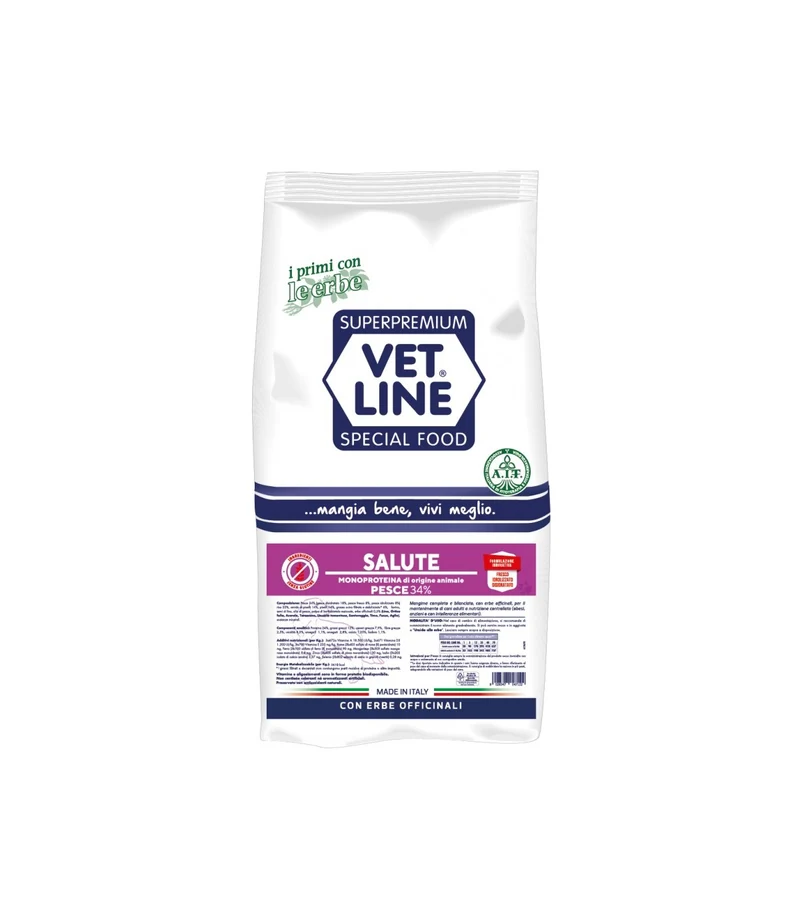 Crocchette Vet Line Salute al Pesce per Cani - 12,5 kg