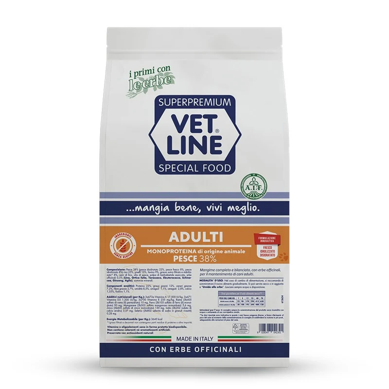 Crocchette Vet Line Adulti al Pesce per Cani - 3 kg