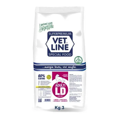 Crocchette Vet Line Adulti LD all'Agnello per Cani - 3 kg