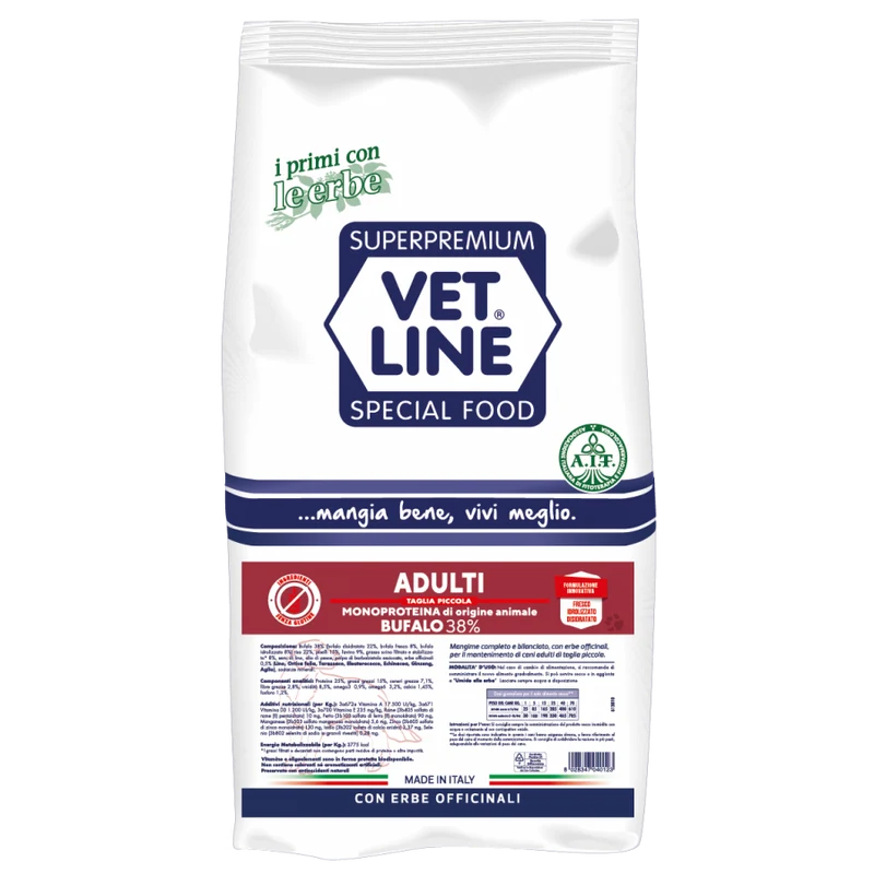 Crocchette Vet Line Adulti al Bufalo per Cani Piccoli - 3 kg