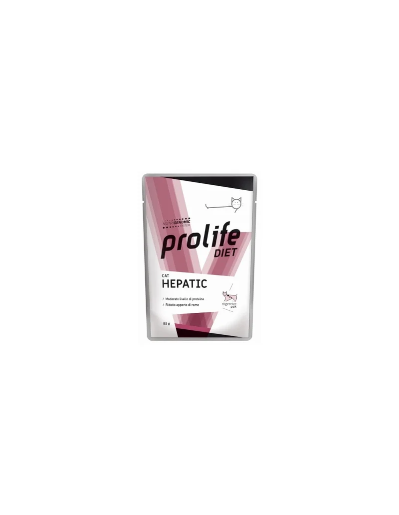 Prolife Gatto Hepatic Wet - Alimento Veterinario per Funzionalità Epatica - 85g