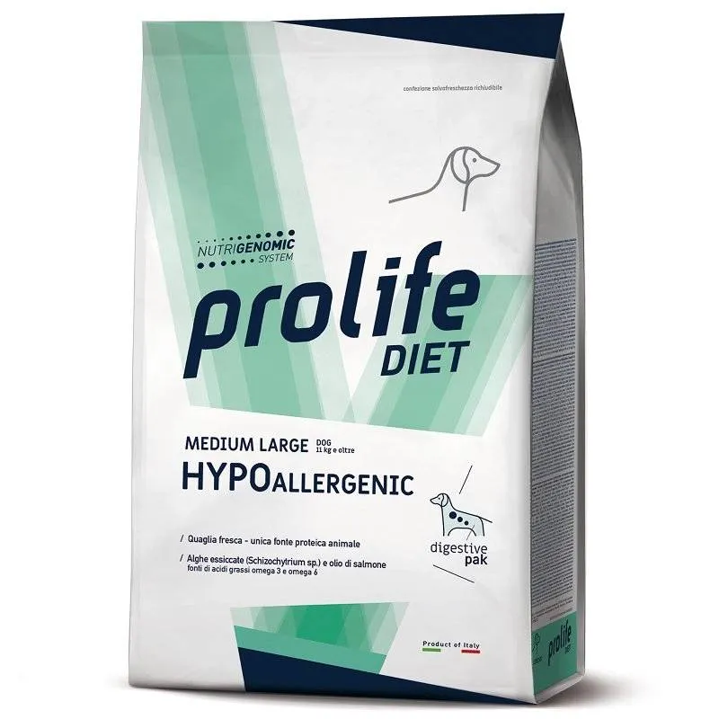 Prolife Diet Cane Hypoallergenic Quaglia Medium/Large - 8 kg