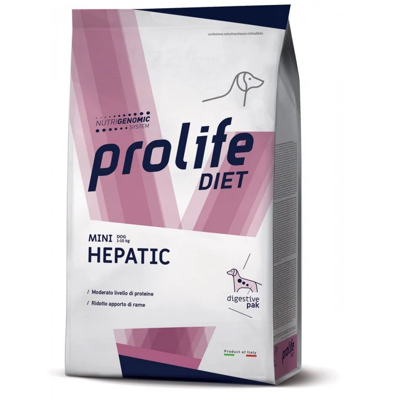 Prolife Diet Cane Hepatic Mini - Crocchette per Cani Piccoli, 1,5 kg