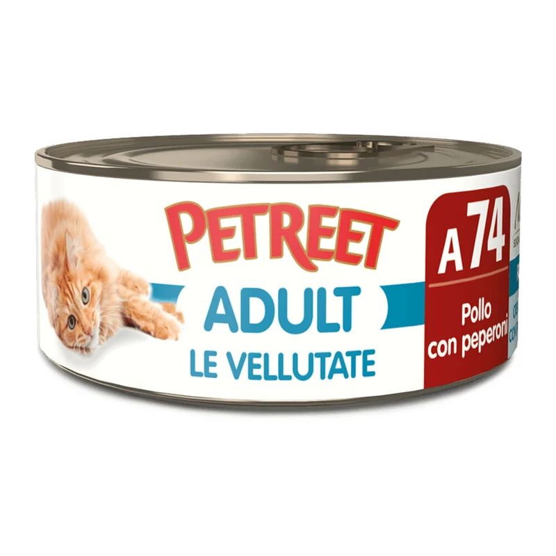Petreet Vellutate Pollo con Peperoni - Umido Gatti - 70 g