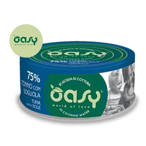 Oasy Wet Cat More Love Tonno con Sogliola - Umido Gatti Lattina - 70 g