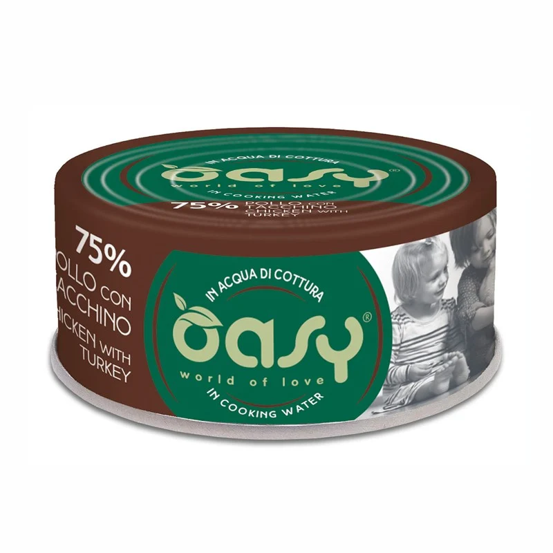 Oasy More Love Pollo con Tacchino - Lattina Umida Gatti - 70 g