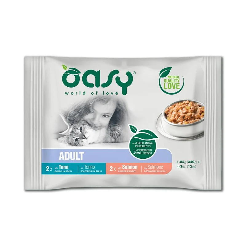 Oasy Cat Bocconcini Adult Fish Selection Multipack - 4x85g