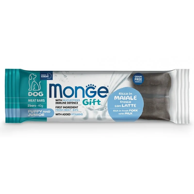 Monge Gift Barrette Puppy & Junior Maiale e Latte - 40g