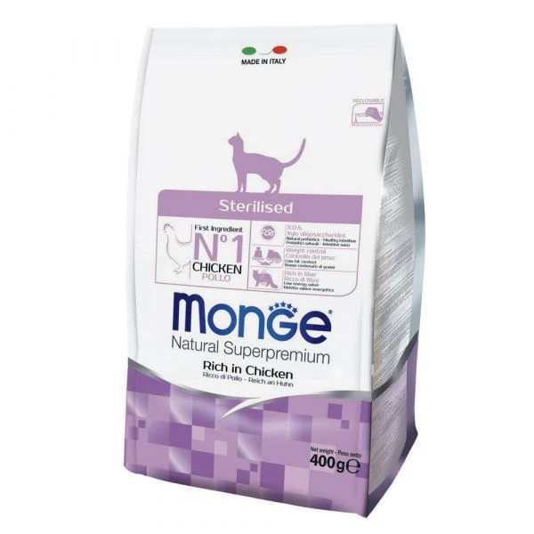 Monge Natural Sterilized Adult - Crocchette Gatti, 400g