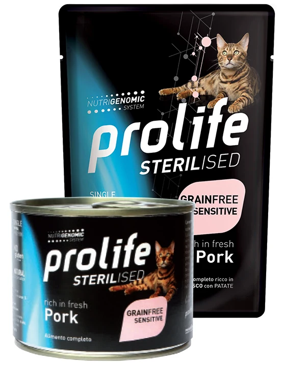 Prolife Gatto Sterilised Sensitive Adulto Maiale & Riso Busta 85 g