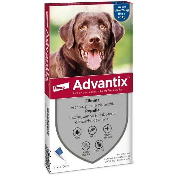 ADVANTIX SPOT-ON 25-40 KG CF. (4 PIPETTE)