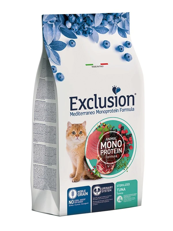 Exclusion Gatto Mediterraneo Adulto Sterilizzato Tonno 1,5 kg
