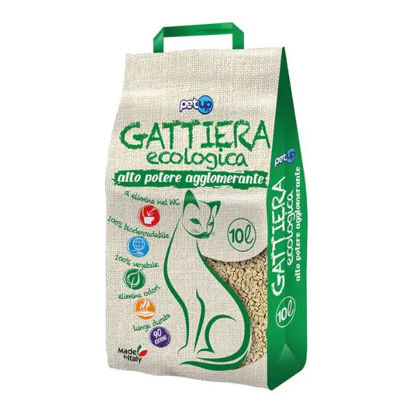 Lettiera ecologica agglomerante inodore Gattiera PetUp