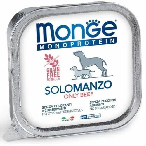 Monge Monoprotein Adult 100% Solo Manzo - Umido Cani, 150g