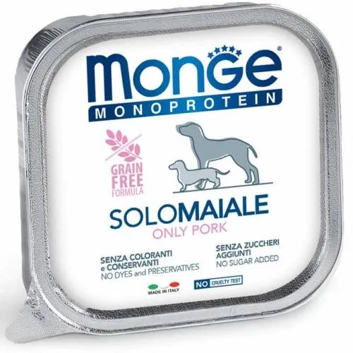 Monge Monoprotein Adult 100% Solo Maiale - Umido Cani, 150g