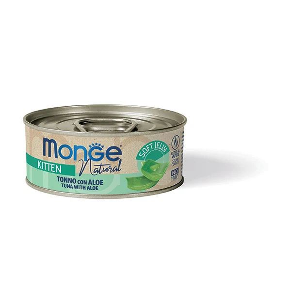 Monge Jelly Tonno Bonito e Aloe Kitten - Cibo Umido per Gattini - 80 g