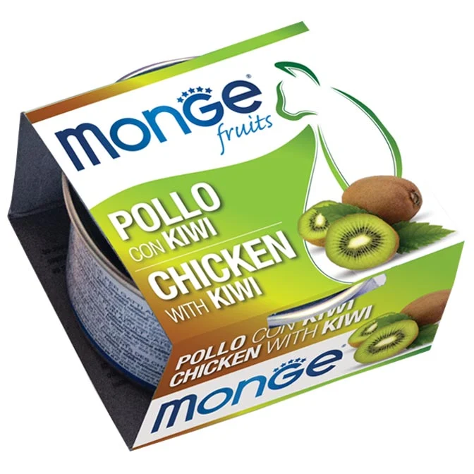 Monge Fruits Gatto Pollo con Kiwi - Cibo Umido, 80g