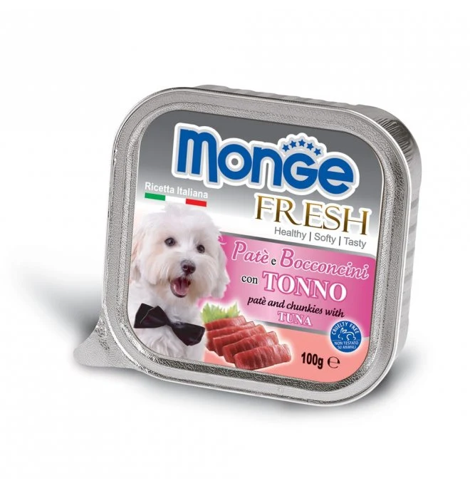 Monge Fresh Vaschetta al Tonno - Cibo Umido Cani, 100g