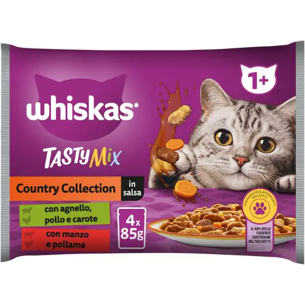 Whiskas Tasty Mix Multipack 4 pezzi da 85 gr