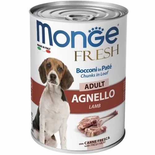 Monge Fresh Adult all'Agnello - Cibo Umido per Cani, 400g