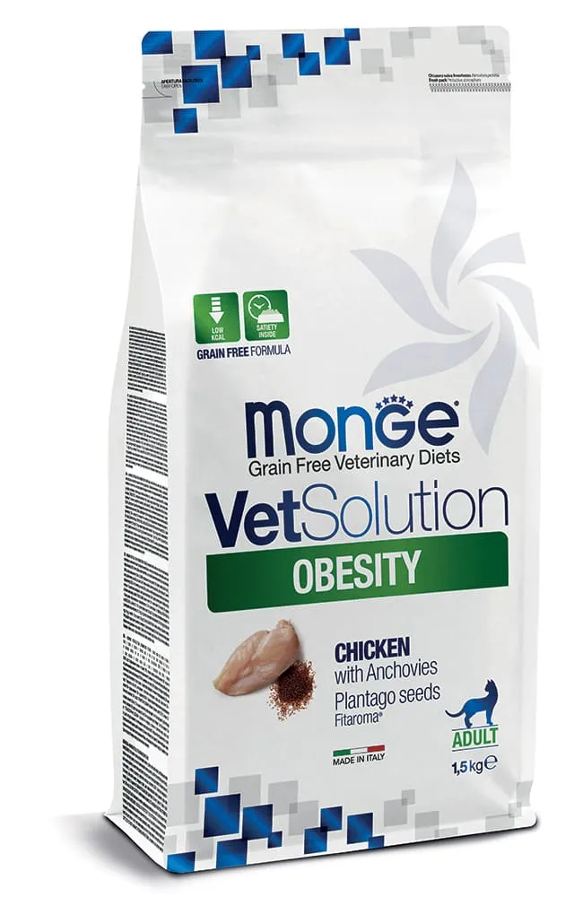 Monge Feline VetSolution Obesity - Crocchette Gatti, 1,5 kg