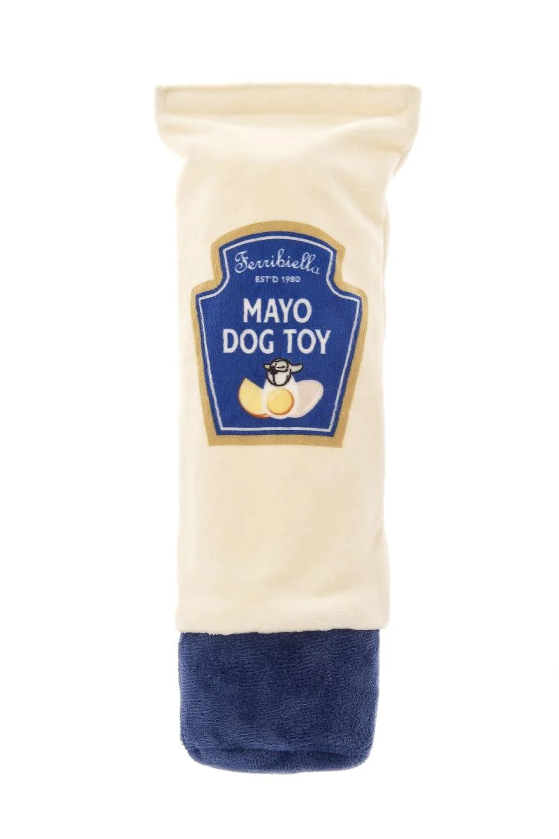 Gioco per Cani Mayo in Tessuto con Bottiglia Rumorosa - 12x28x8 cm