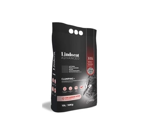 Lindocat Clumping+ Carboni Attivi - Lettiera per Gatti Antiodore - 10 Lt