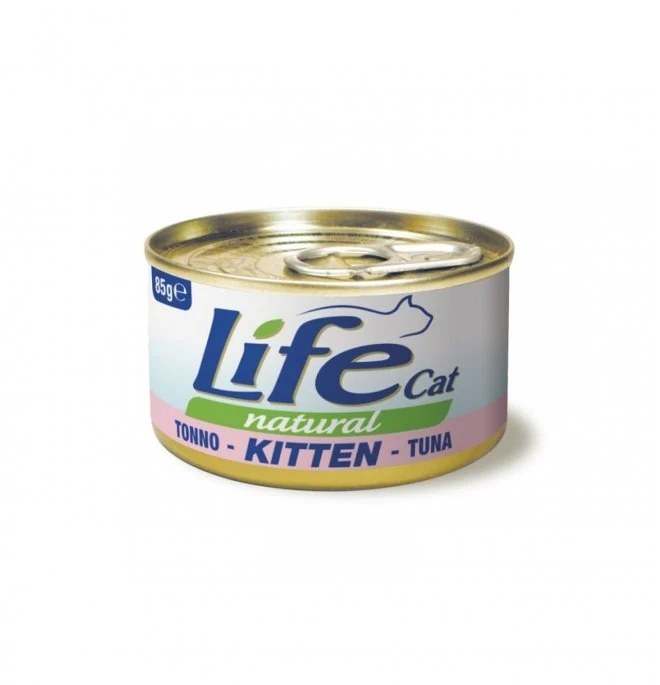 Life Cat Natural Kitten al Tonno - Cibo Umido per Gattini, 85g