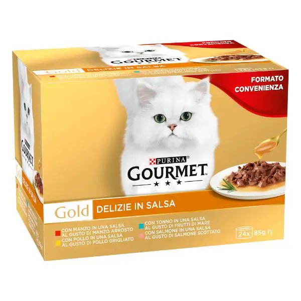 Purina Gourmet Gold Delizie in salsa Umido Gatto Multipack 24x85g