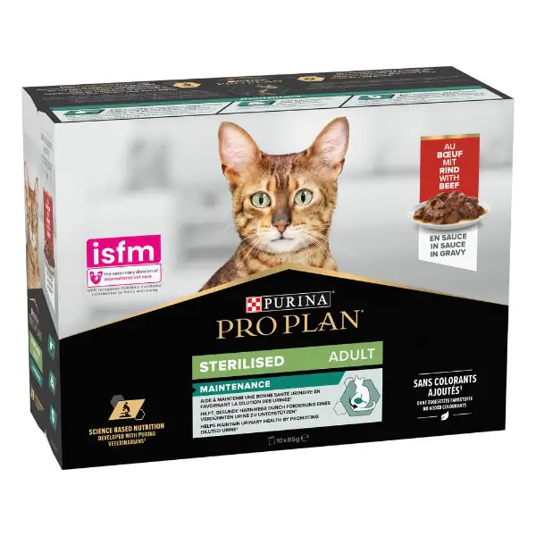 Purina Pro Plan Cat Adult Sterilised Maintenance Multipack in salsa 10x85g