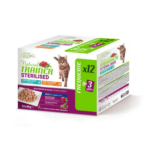 Natural Trainer Cat Sterilised multipack 12 x 85 gr