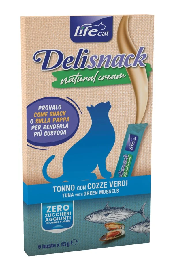 Snack per Gatti Life Cat Deli Snack Cream al Tonno