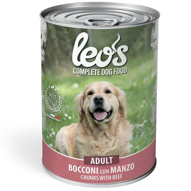Leo's Dog Cibo Umido Adult al Manzo - Lattina da 415g