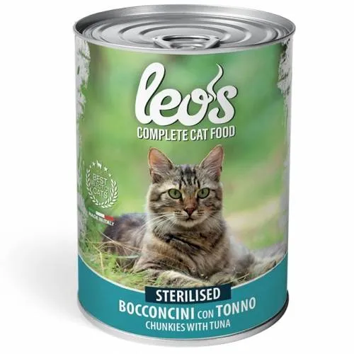 Leo's Cat Cibo Umido Sterilized al Tonno per Gatti - 415g