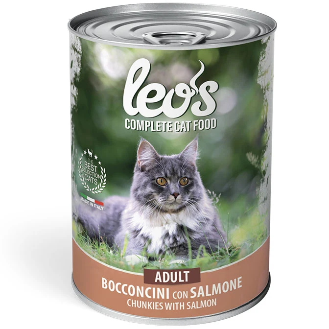 Leo's Cat Cibo Umido Adult al Salmone per Gatti - 415g