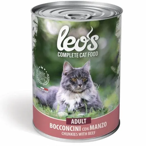 Leo's Cat Cibo Umido Adult al Manzo per Gatti - 415g