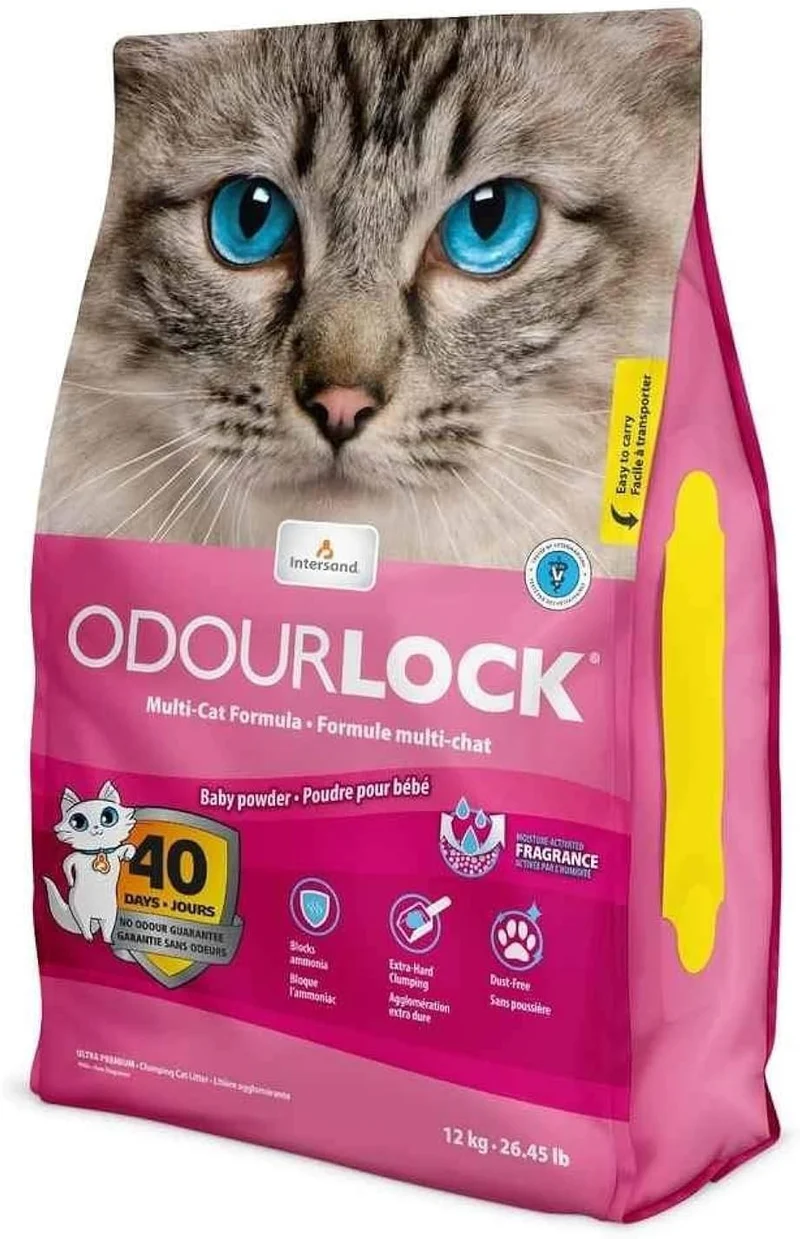 Intersand OdourLock - Lettiera Minerale al Talco per Gatti - 12 kg