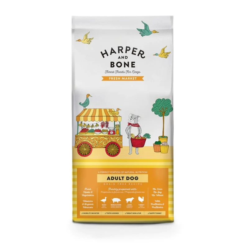 Harper & Bone Adult Medium/Large Fresh Market - Crocchette Cani - 12 kg