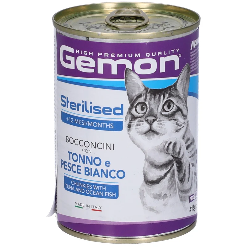 Gemon Cat Adult Bocconcini Tonno e Pesce Bianco - 415g
