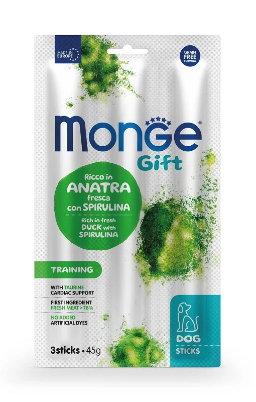 Monge Gift 3 Stick Training Anatra e Spirulina - 45g
