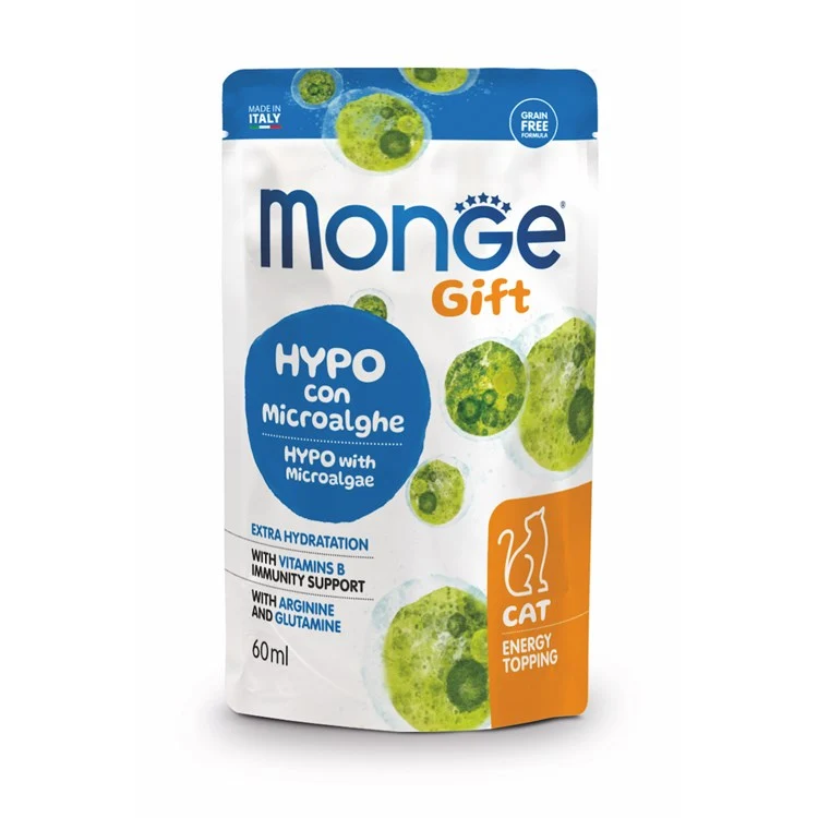Monge Gatto Snack Energy Topping Hypo con Microalghe - 60g
