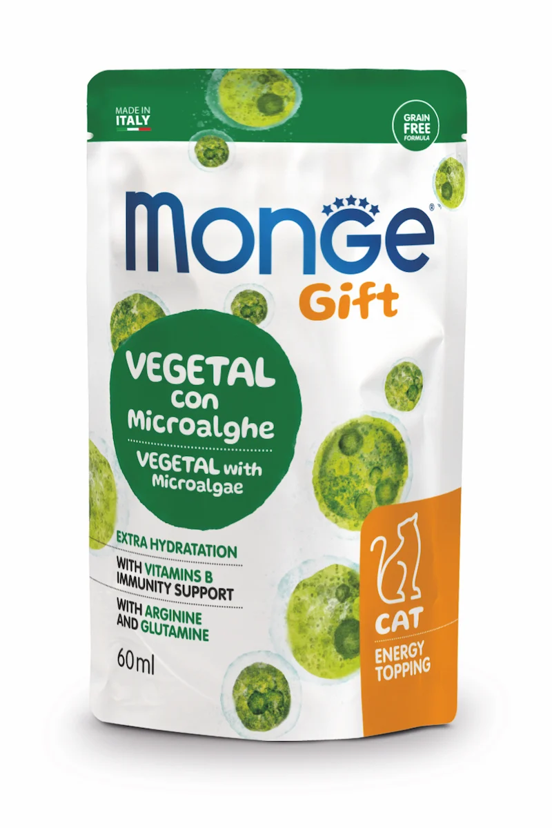 Monge Gatto Snack Energy Topping Vegetal con Microalghe - 60g